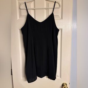 Black Satin Slip Dress